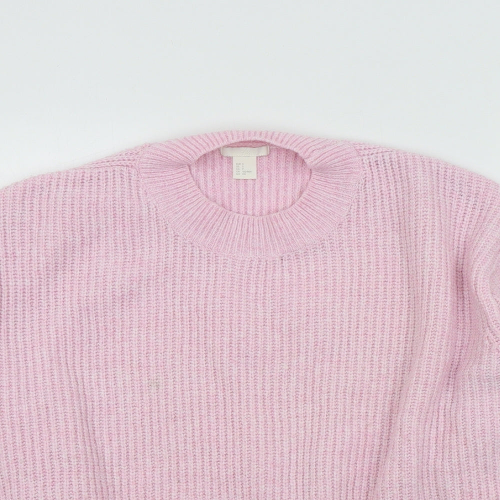 H&M Womens Pink   Pullover Jumper Size M