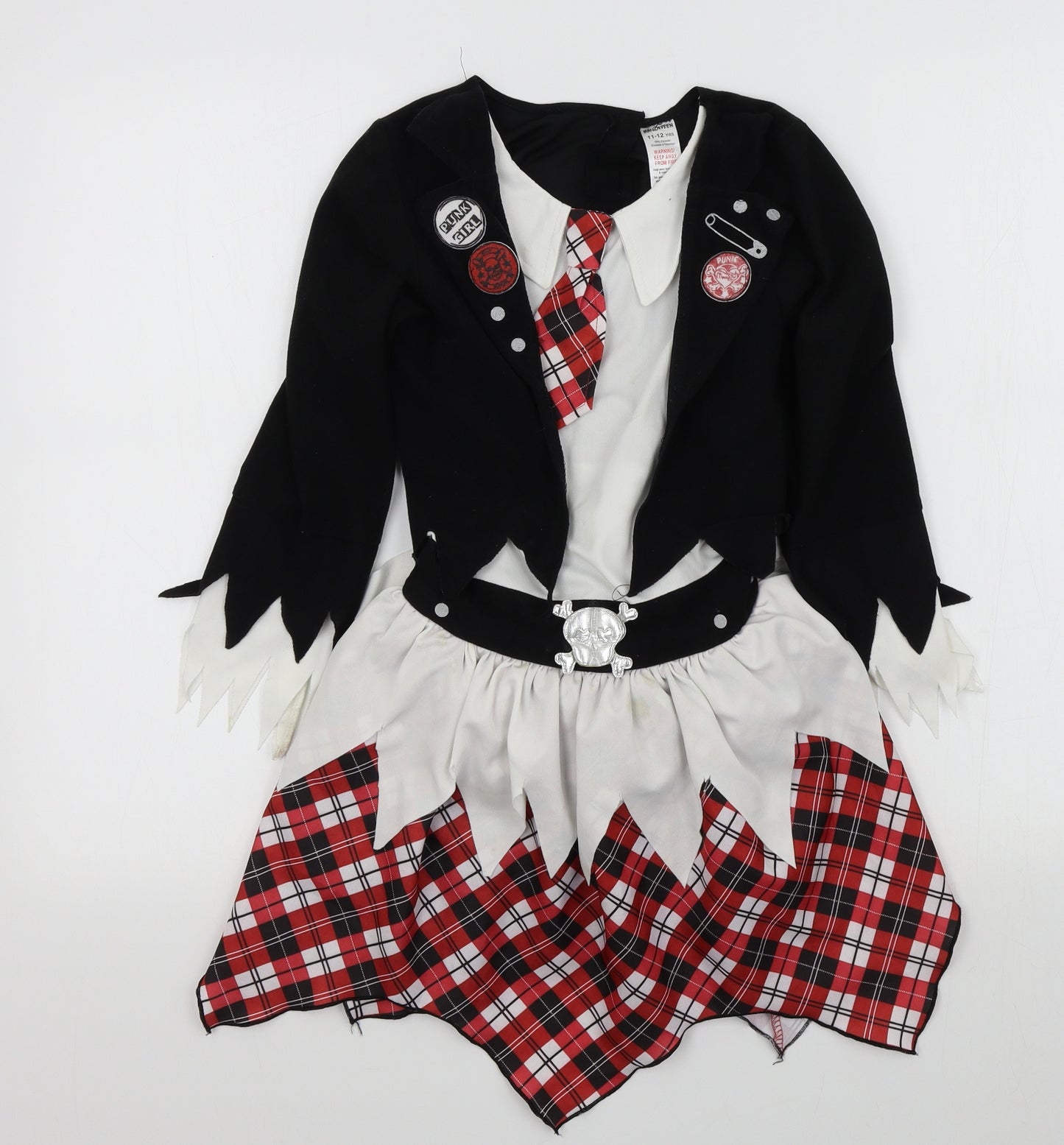 Halloween Girls Multicoloured Geometric  Fit & Flare  Size 11-12 Years  - dress up halloween
