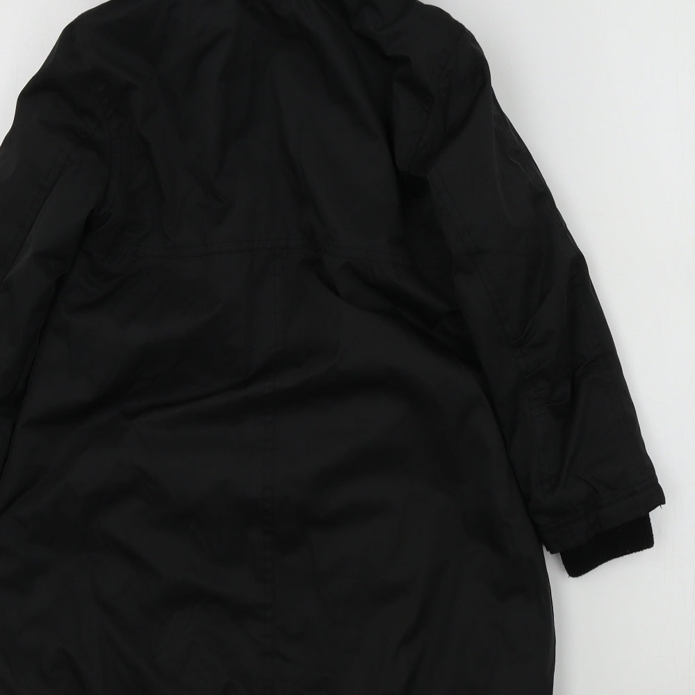 Sweet Millie Girls Black Colourblock  Basic Coat Coat Size 6 Years