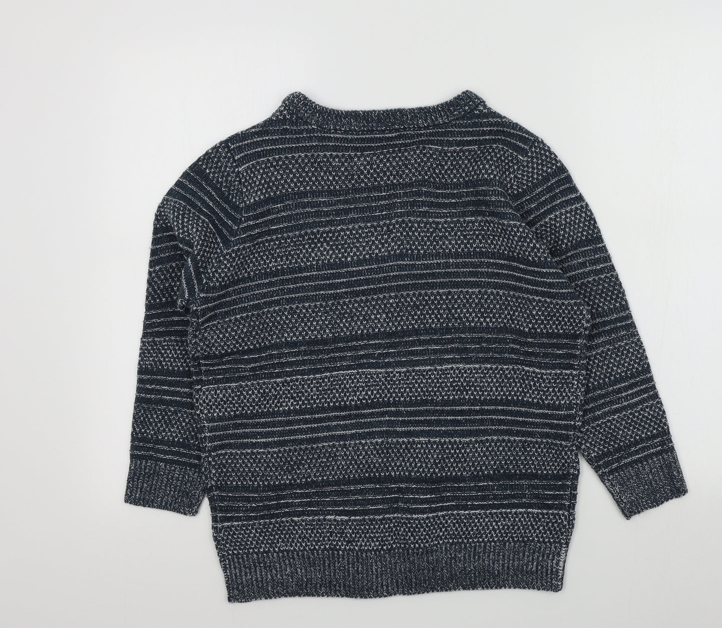 TRU Boys Blue Geometric  Pullover Jumper Size S