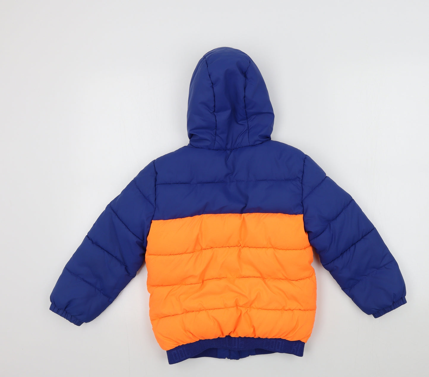 George Boys Blue Colourblock  Overcoat Jacket Size 6-7 Years