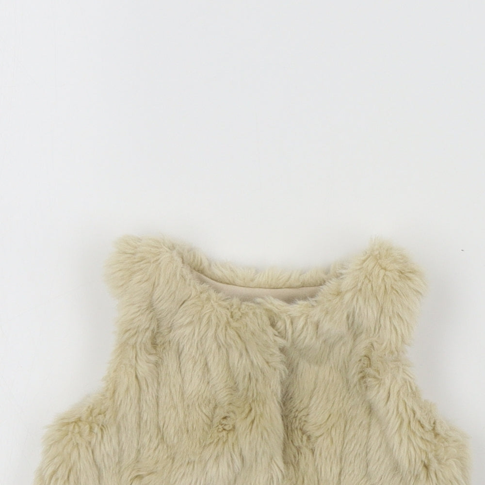 F&F Girls Beige Colourblock  Basic Coat Snowsuit Size 36 Months