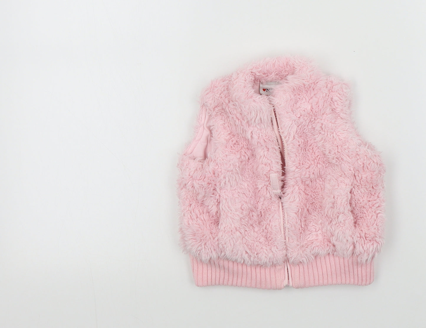 NEXT Boys Pink Colourblock  Jacket Waistcoat Size 6-9 Months