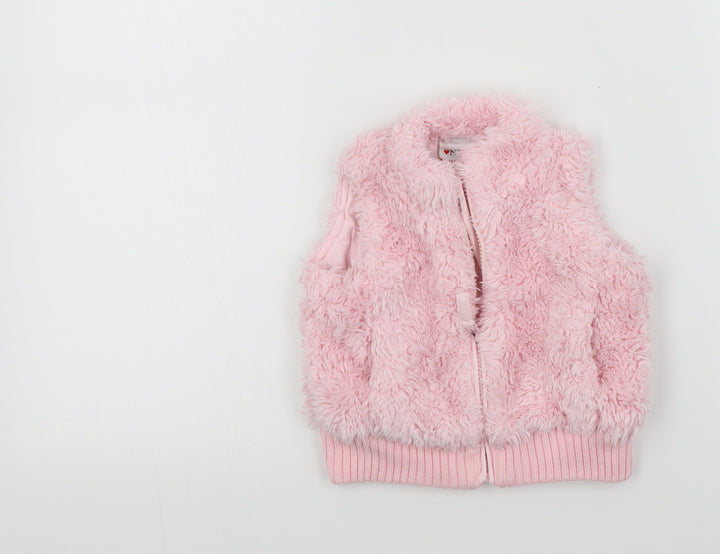 NEXT Boys Pink Colourblock  Jacket Waistcoat Size 6-9 Months
