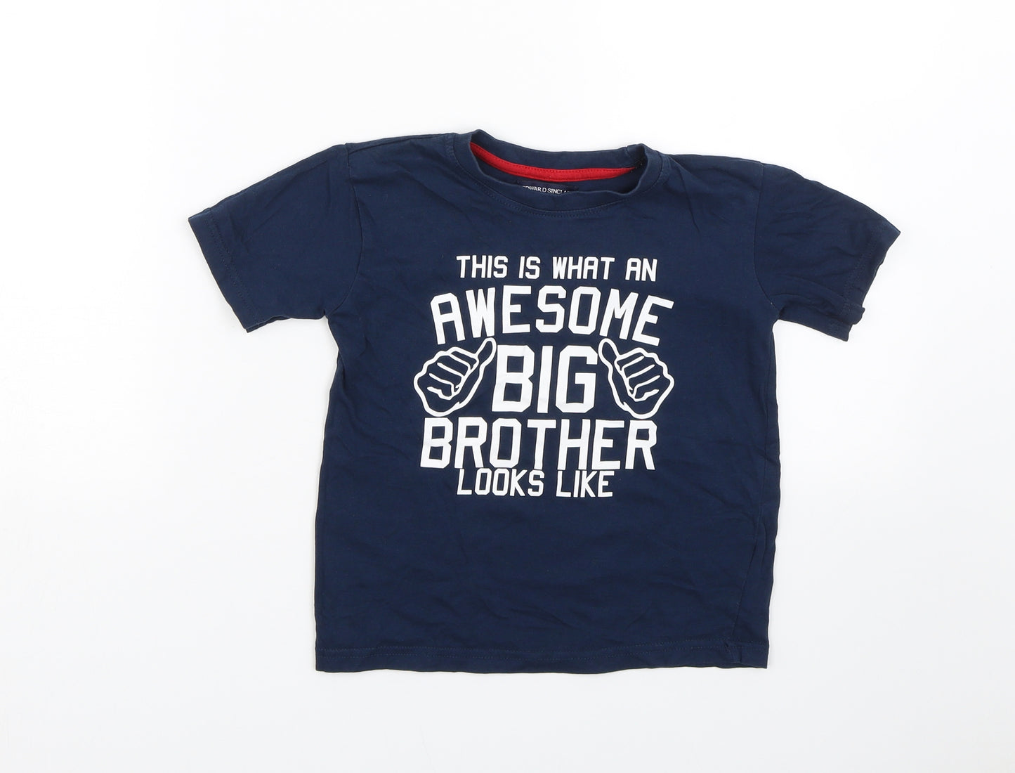 Edward Sinclair Boys Blue   Basic T-Shirt Size 3-4 Years  - Big brother
