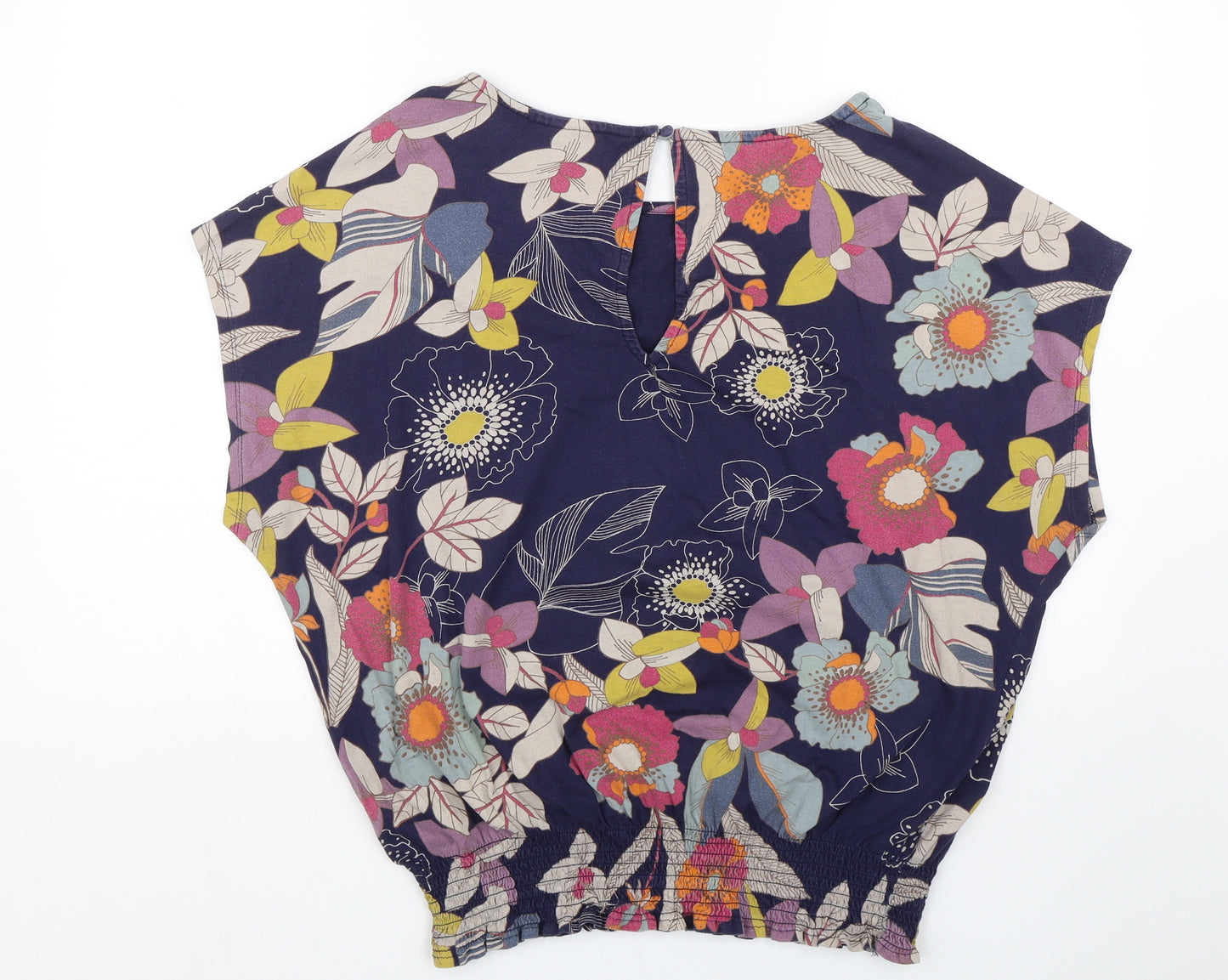 NEXT Womens Blue Floral  Basic T-Shirt Size 18