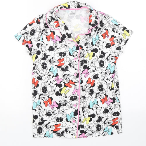 Disney Girls White Animal Print  Top Pyjama Top Size 11-12 Years  - Minnie Mouse