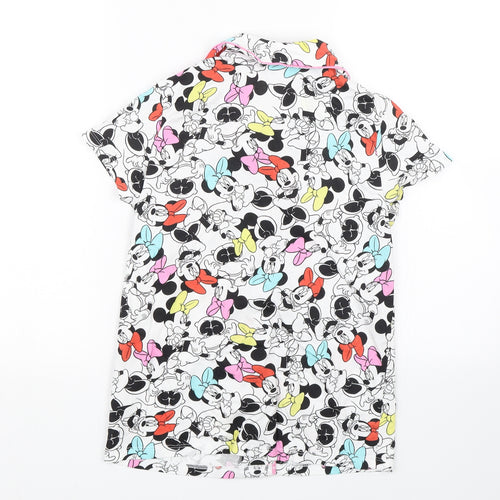 Disney Girls White Animal Print  Top Pyjama Top Size 11-12 Years  - Minnie Mouse