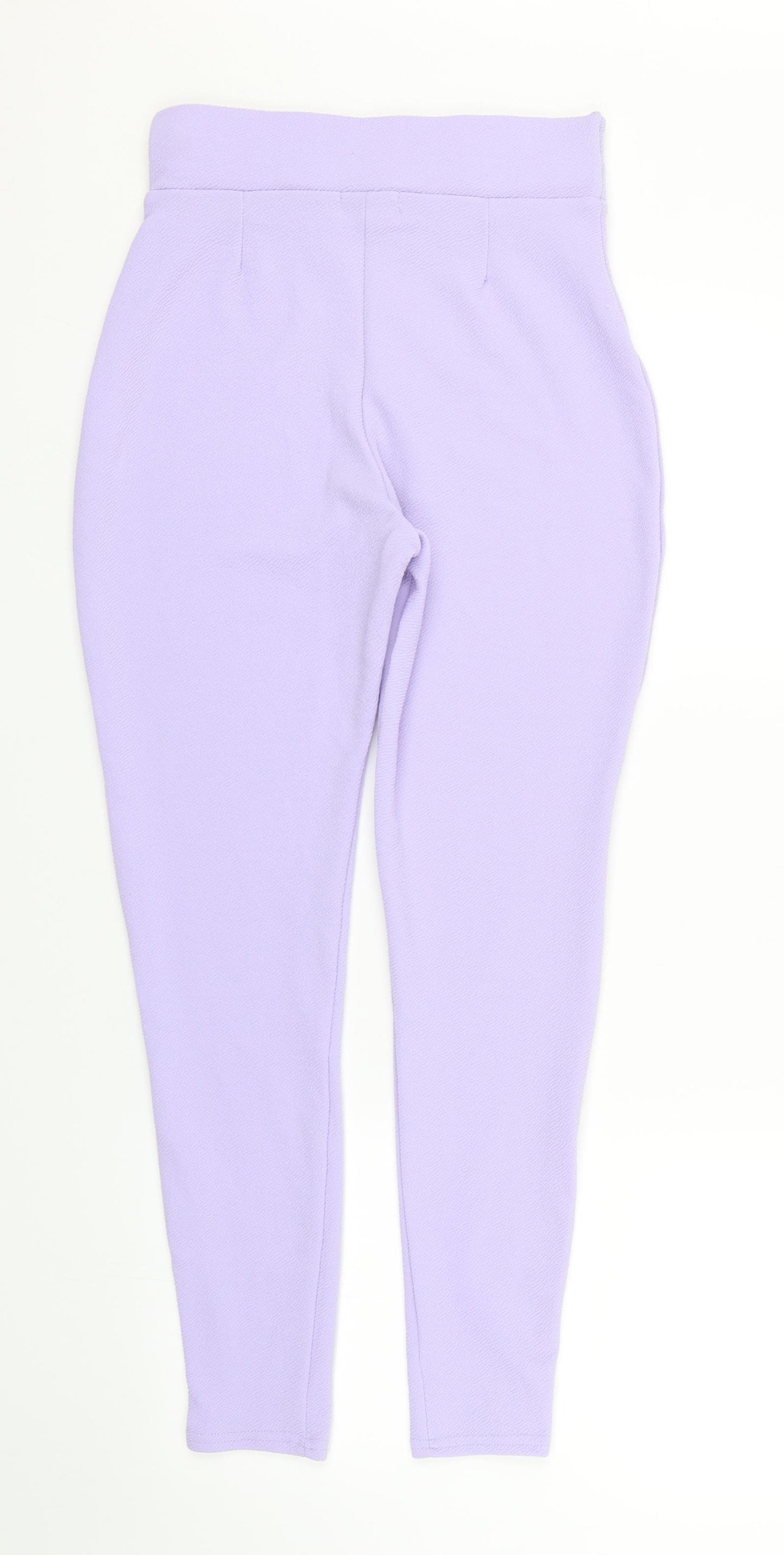Boohoo Womens Purple   Cropped Leggings Size 8 L24 in
