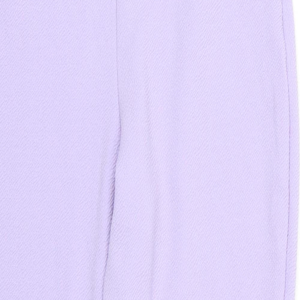 Boohoo Womens Purple   Cropped Leggings Size 8 L24 in