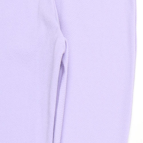 Boohoo Womens Purple   Cropped Leggings Size 8 L24 in