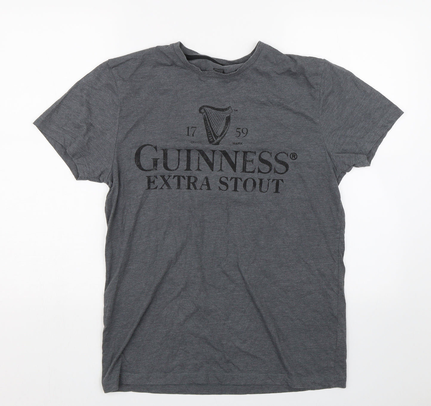 Peacocks Mens Grey    T-Shirt Size M  - Guinness