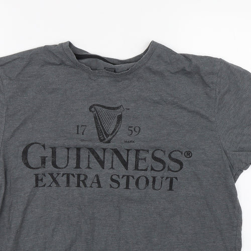 Peacocks Mens Grey    T-Shirt Size M  - Guinness