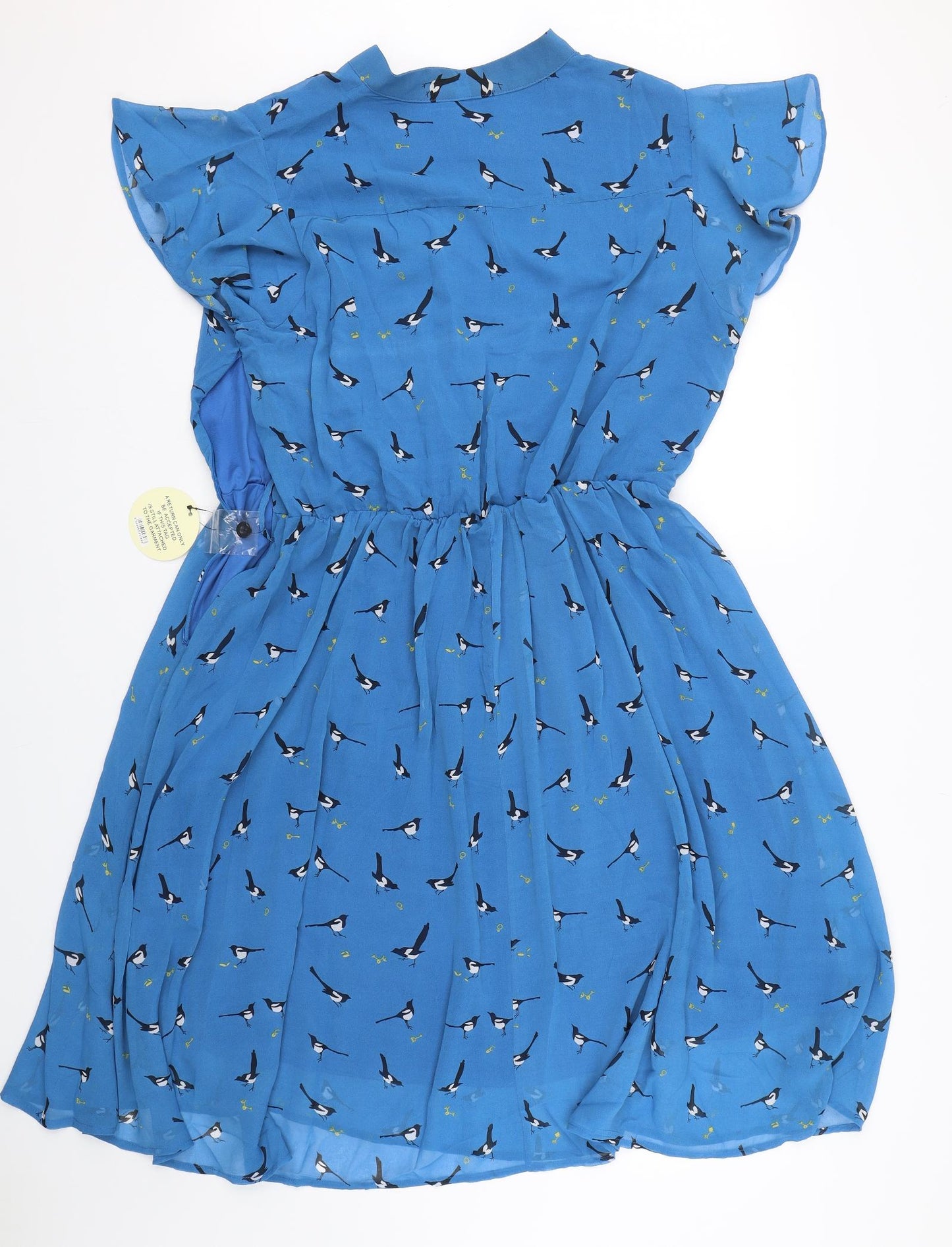 Lindy Bo Womens Blue Animal Print  Shirt Dress  Size 20  - Magpies
