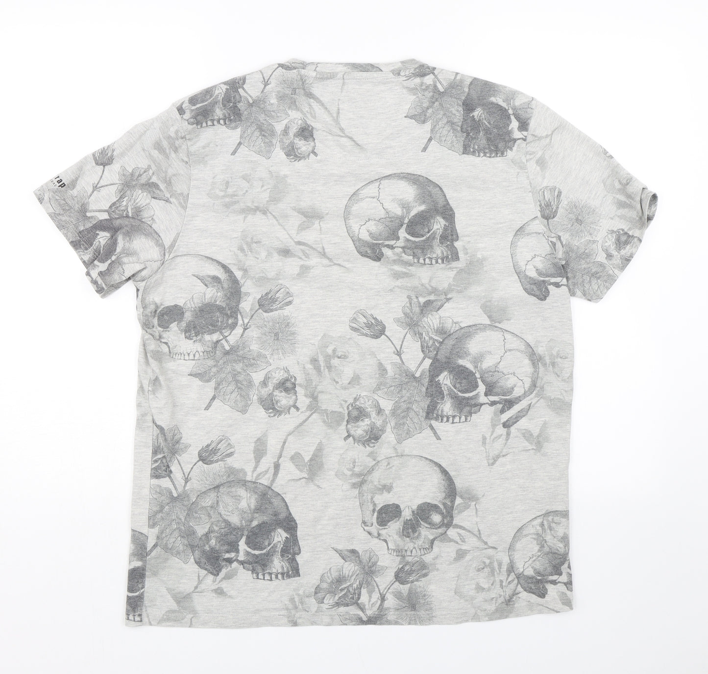 Firetrap Mens Grey Floral   T-Shirt Size XL