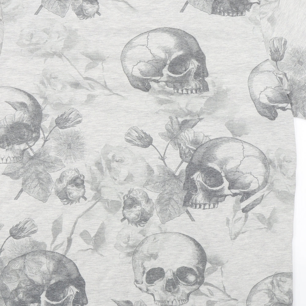 Firetrap Mens Grey Floral   T-Shirt Size XL
