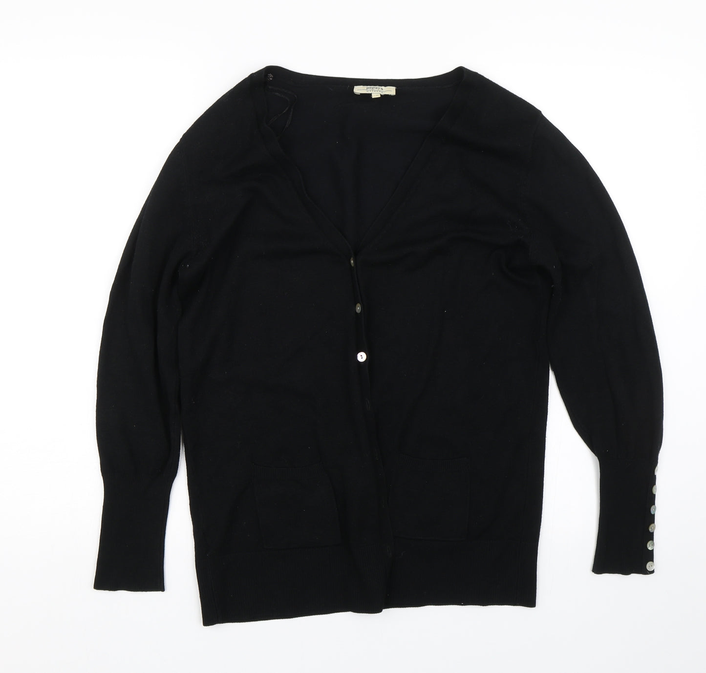 Papaya Womens Black   Cardigan Jumper Size 16
