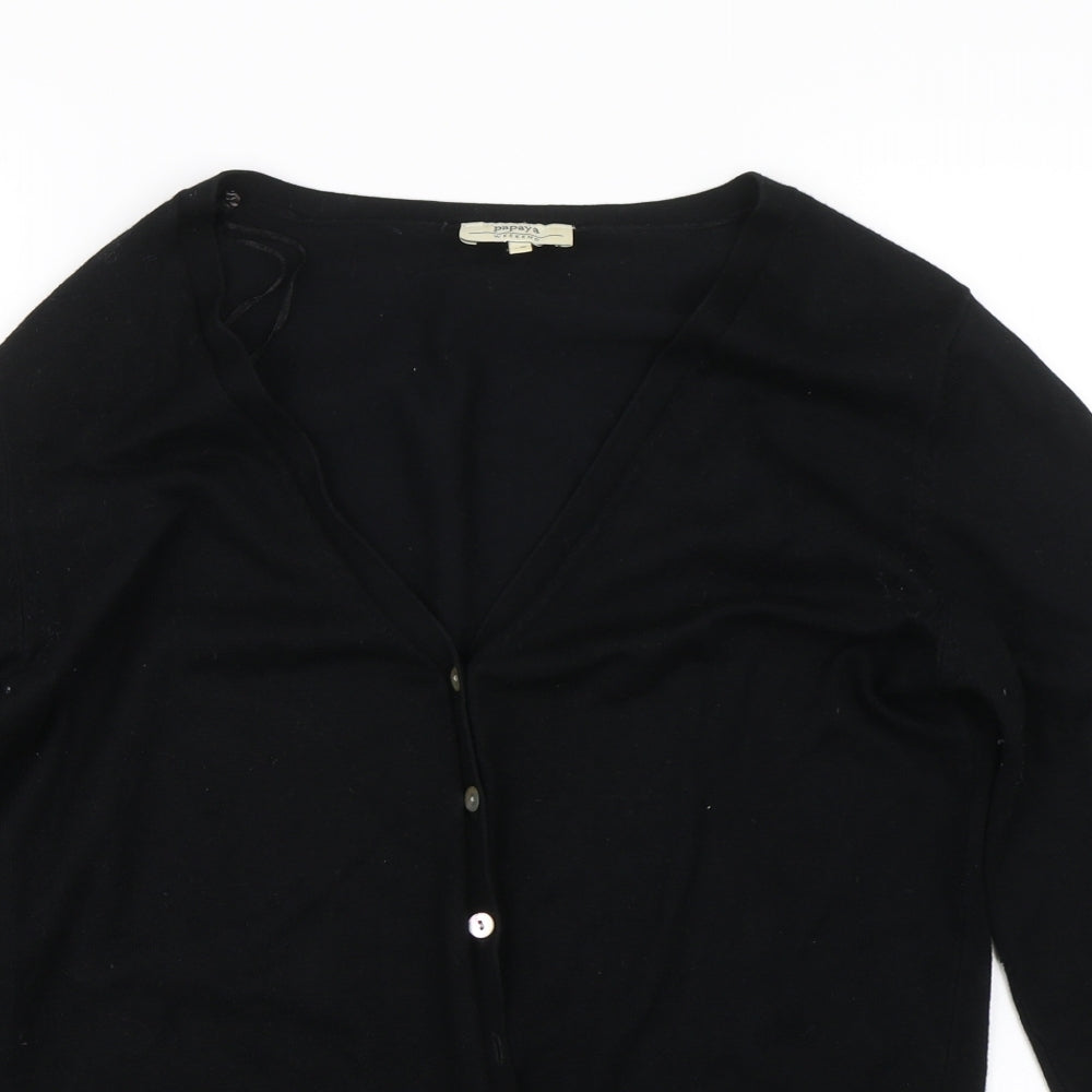Papaya Womens Black   Cardigan Jumper Size 16