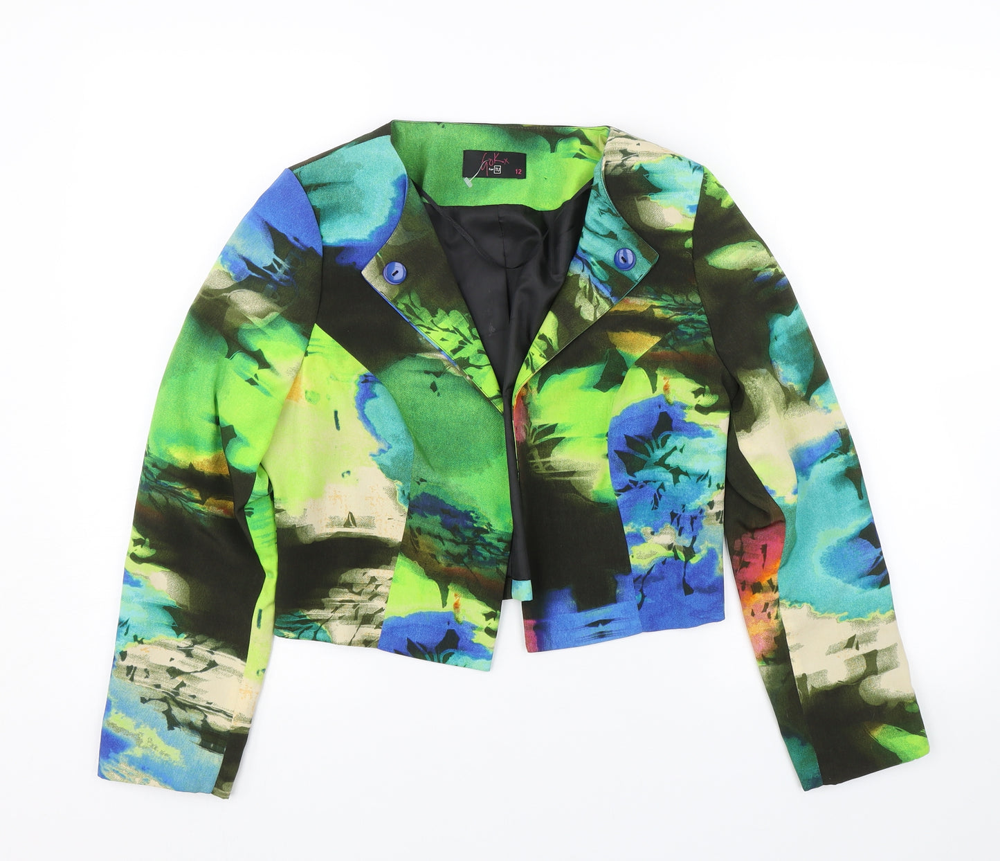 Gok x Tu Womens Multicoloured Floral  Jacket Suit Jacket Size 12