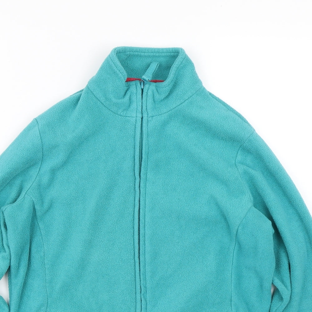 M&S Womens Blue  Fleece Full Zip Sweatshirt Size 12