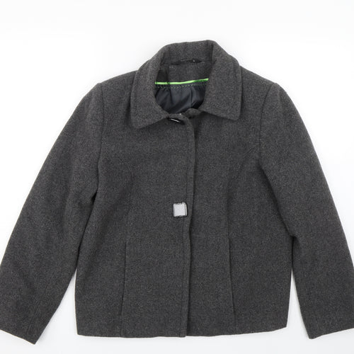 BM Womens Grey   Overcoat Coat Size 12