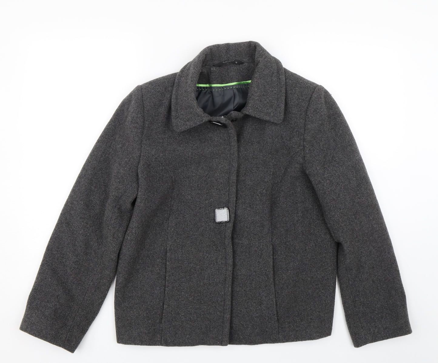 BM Womens Grey   Overcoat Coat Size 12