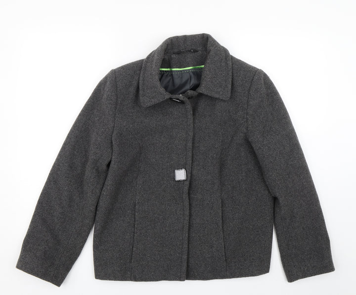 BM Womens Grey   Overcoat Coat Size 12