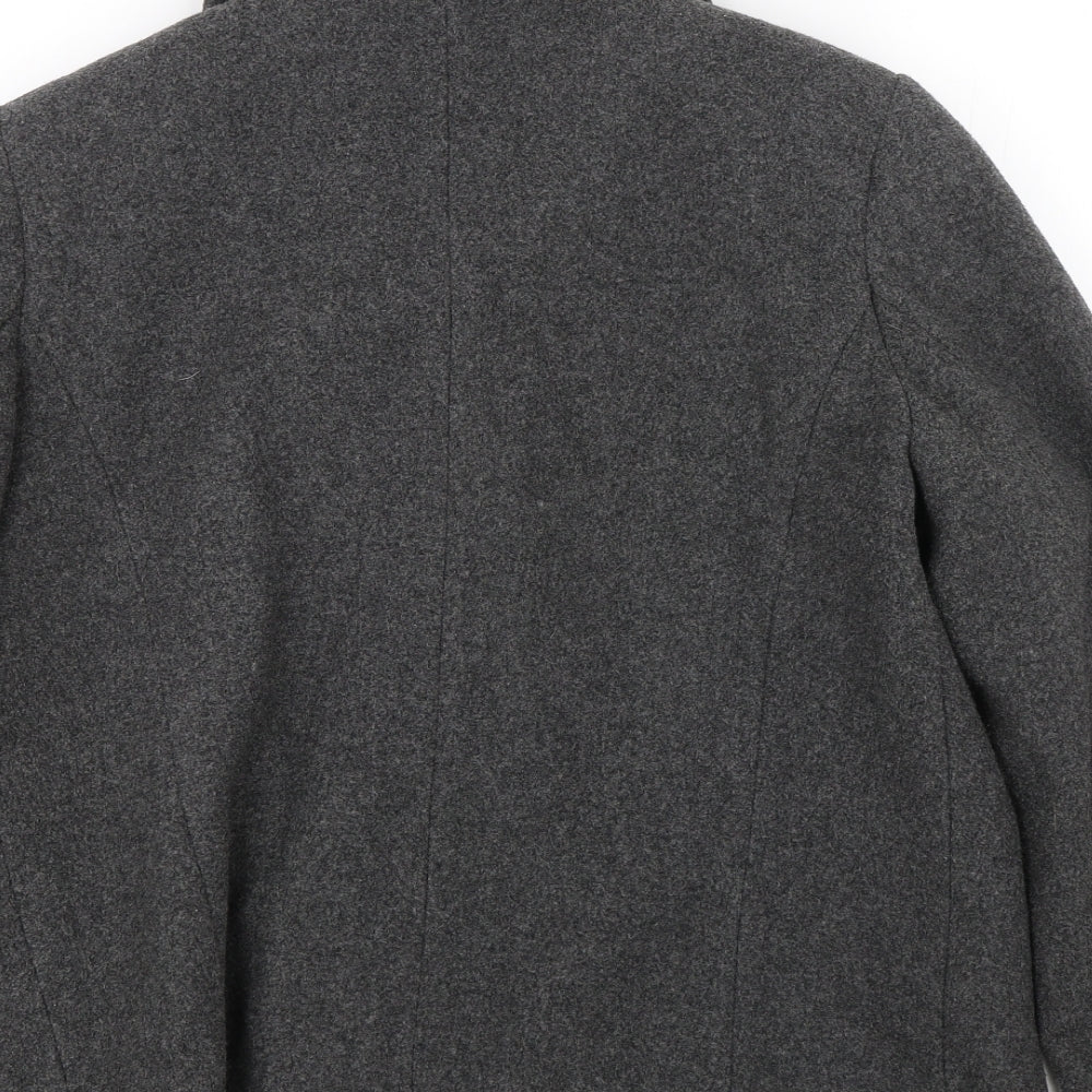 BM Womens Grey   Overcoat Coat Size 12