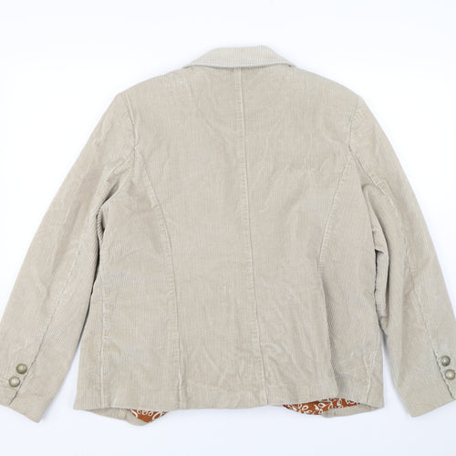 Per Una Womens Beige  Corduroy Jacket Suit Jacket Size 20
