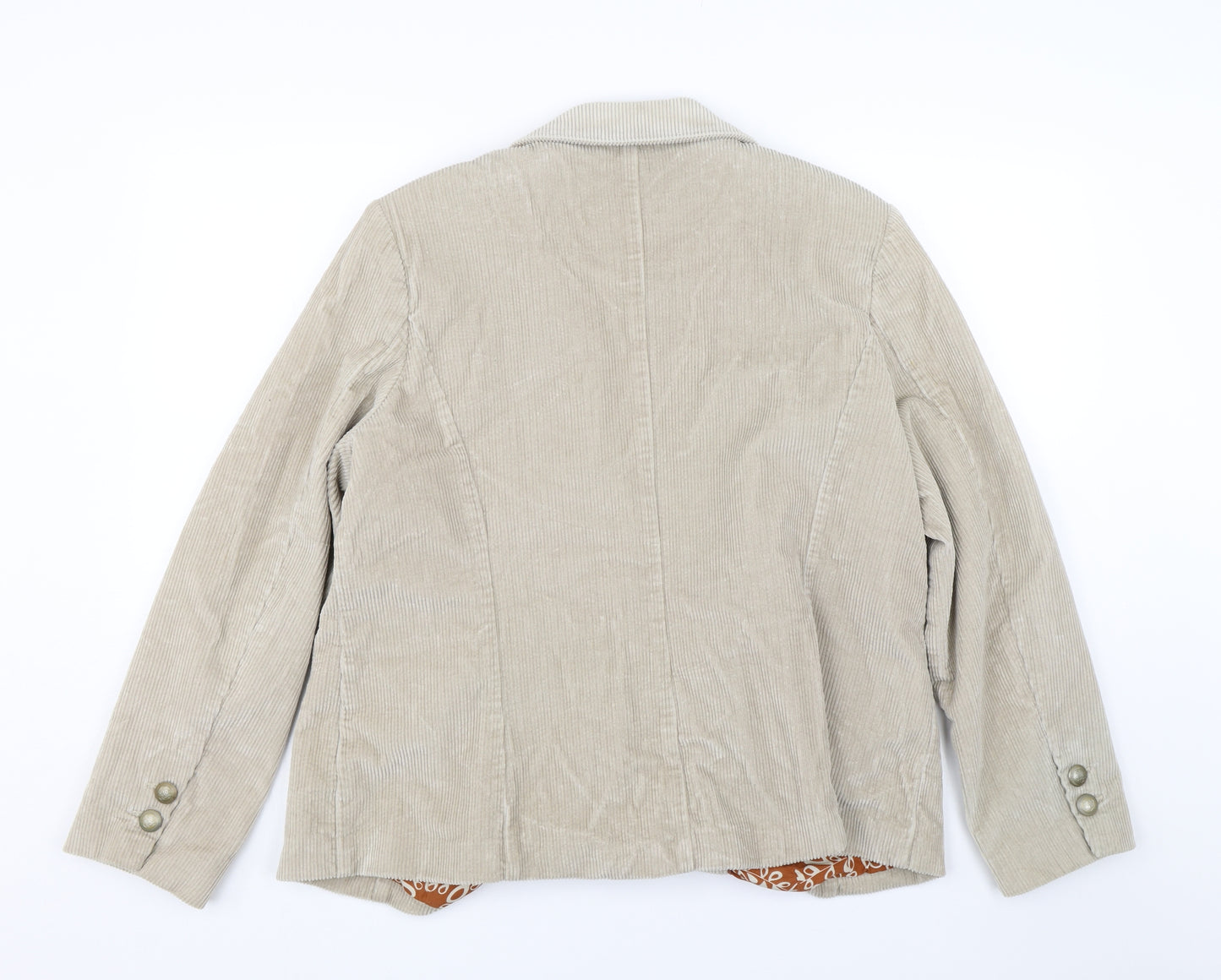 Per Una Womens Beige  Corduroy Jacket Suit Jacket Size 20