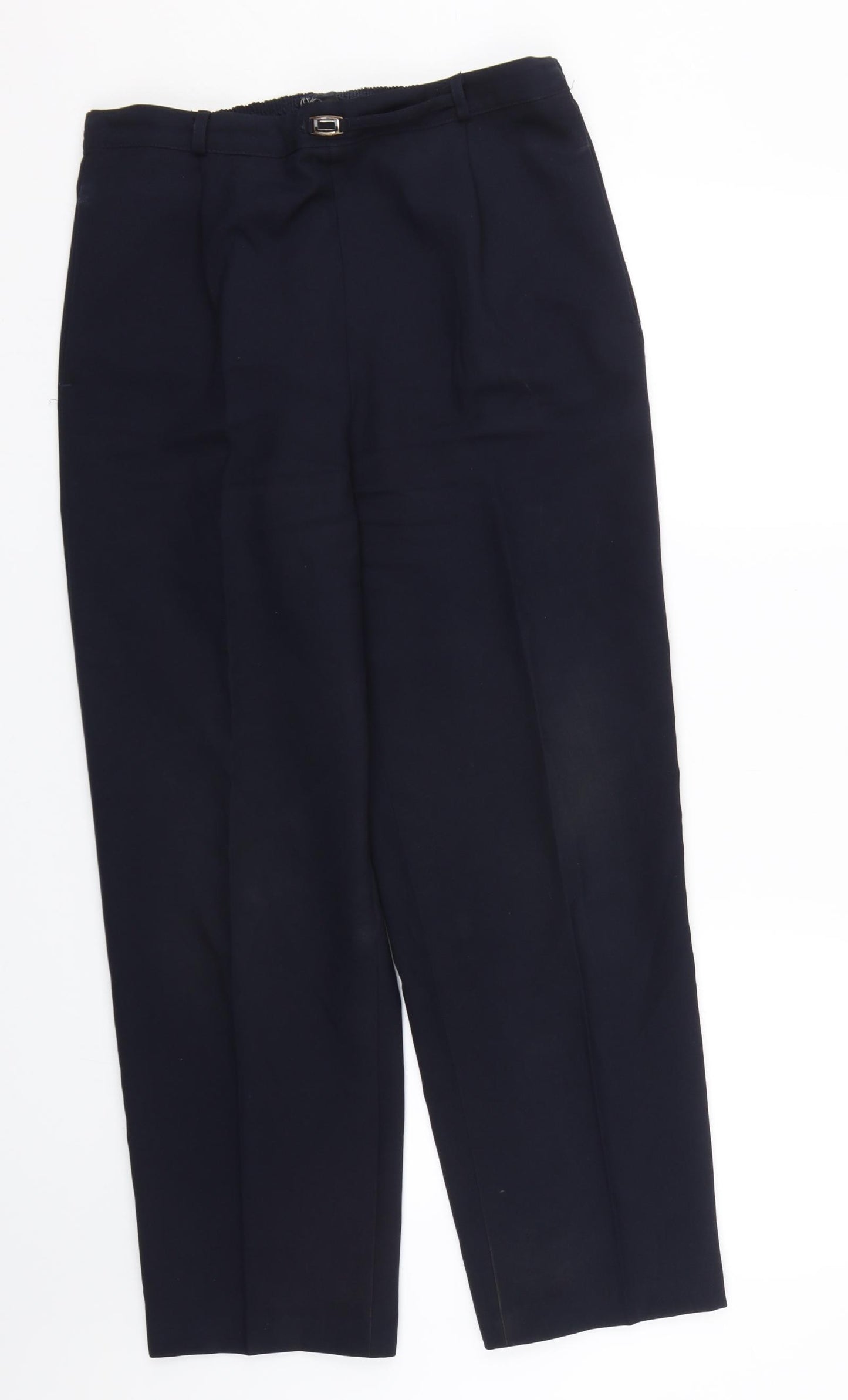 BM Womens Blue   Capri Trousers Size 12 L25.5 in