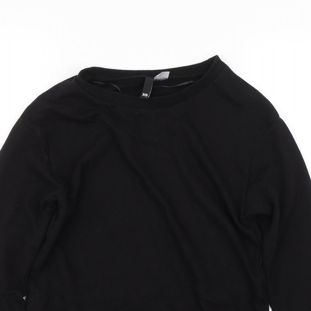 H&M Womens Black   Pullover Sweatshirt Size XS