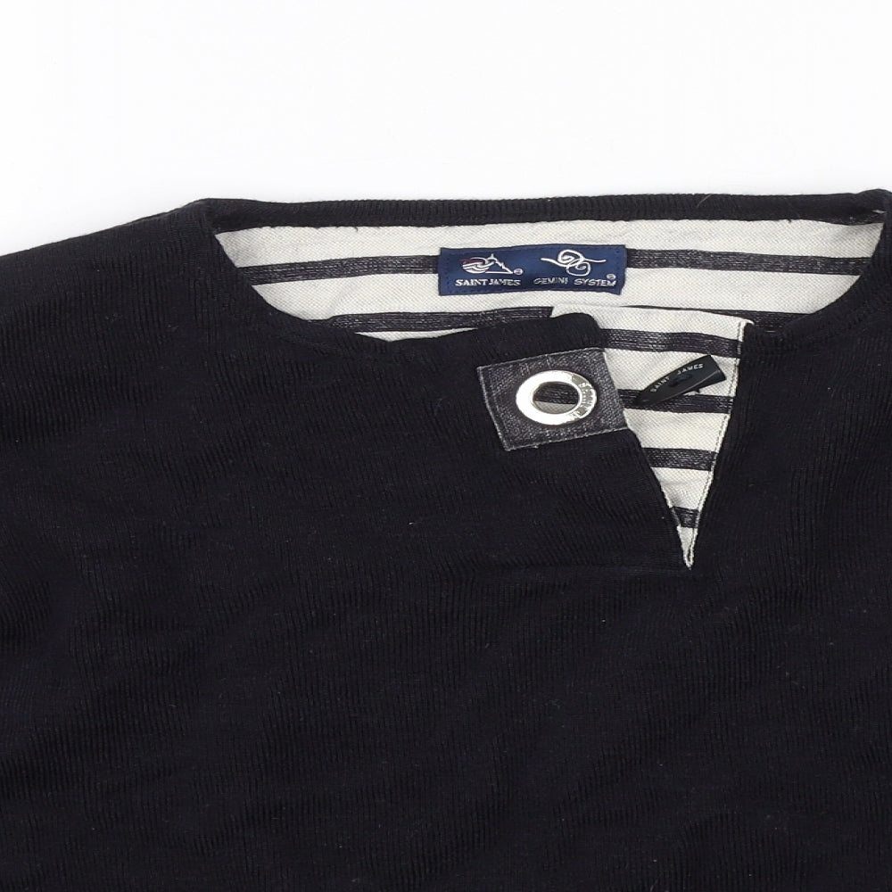 Saint-James Mens Blue   Pullover Jumper Size M