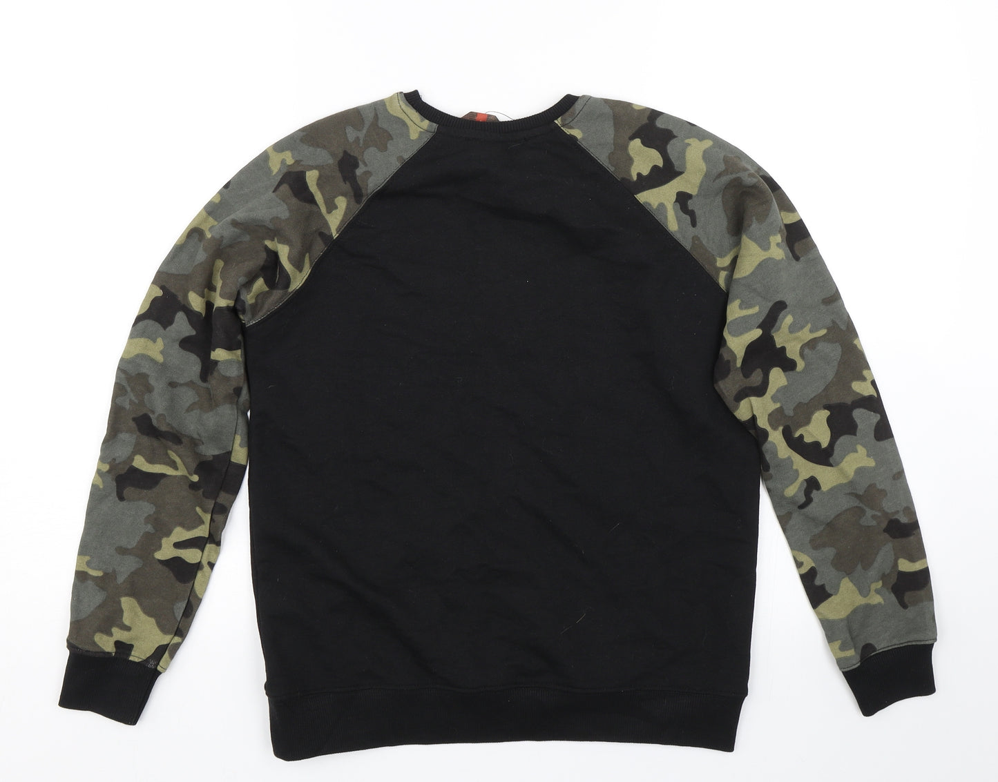 Rebel Boys Black Camouflage  Pullover Sweatshirt Size 12-13 Years