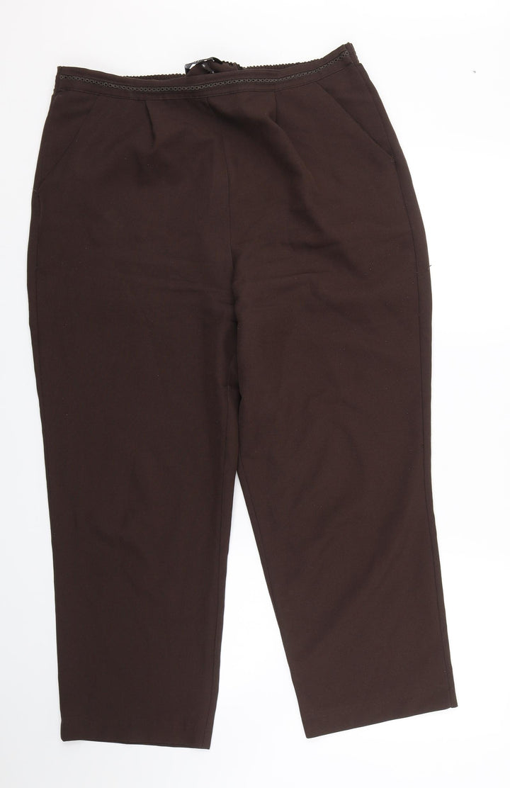 BM Womens Brown Trousers Size 16 L25 in