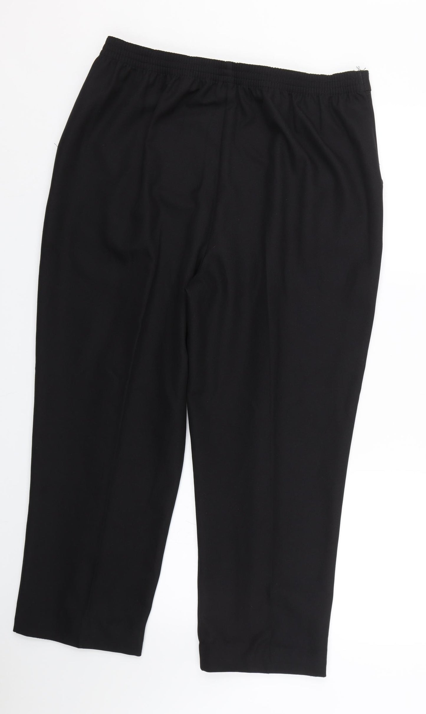 Papaya Womens Black   Cropped Trousers Size 16 L23 in