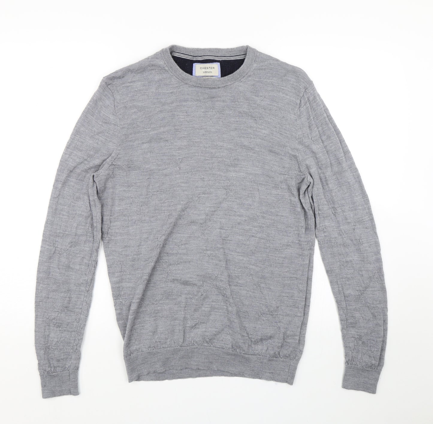 Chester Mens Grey   Pullover Jumper Size M