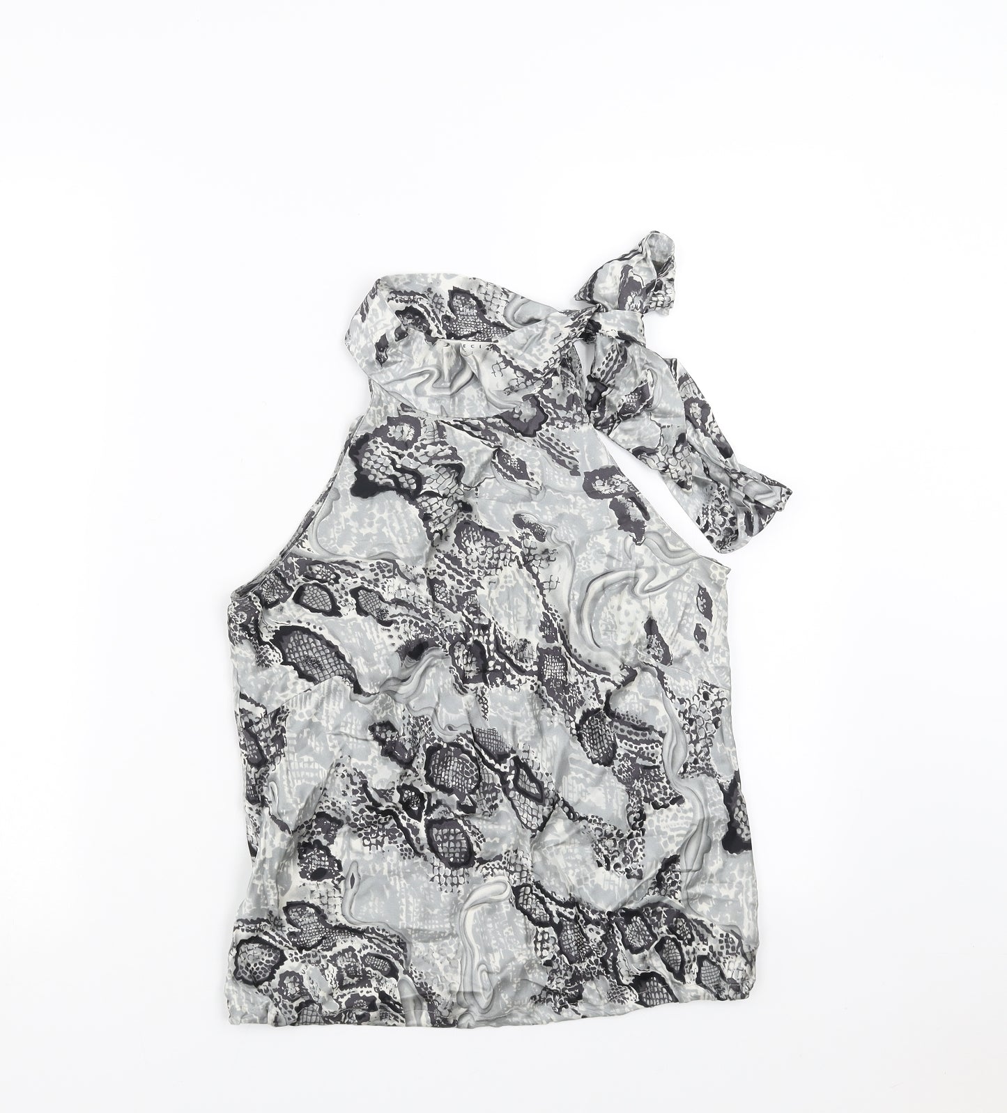 PRECIS PETITE Womens Black Animal Print  Basic Blouse Size 10