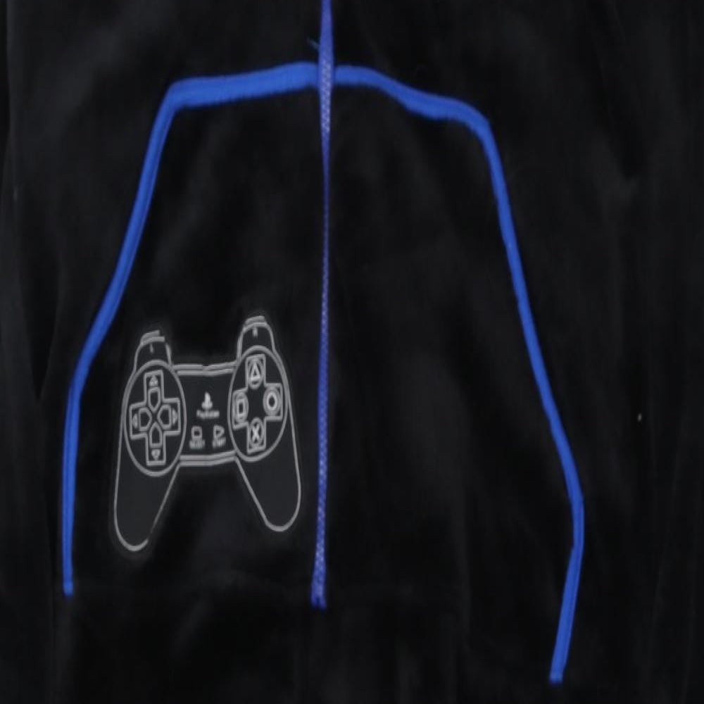 PlayStation Mens Black Solid   One Piece Size M  - playstation onesie