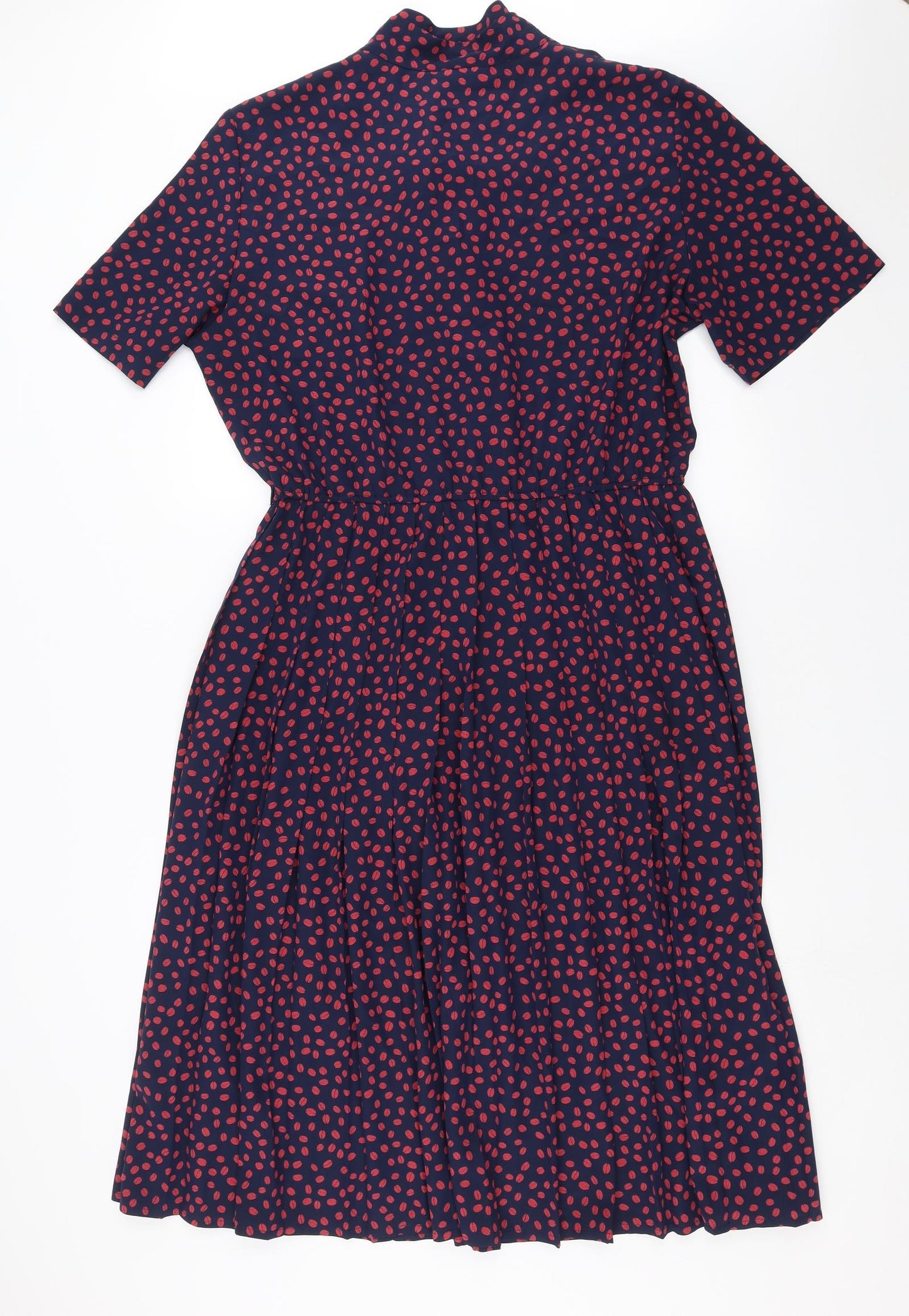 Eastex Womens Blue Geometric  A-Line  Size 18