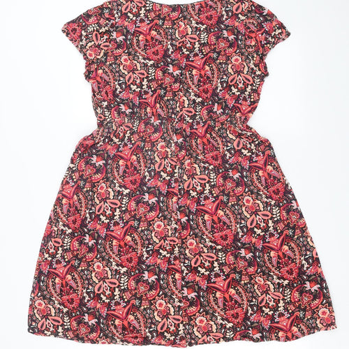 BM collection Womens Black Floral  Fit & Flare  Size 18