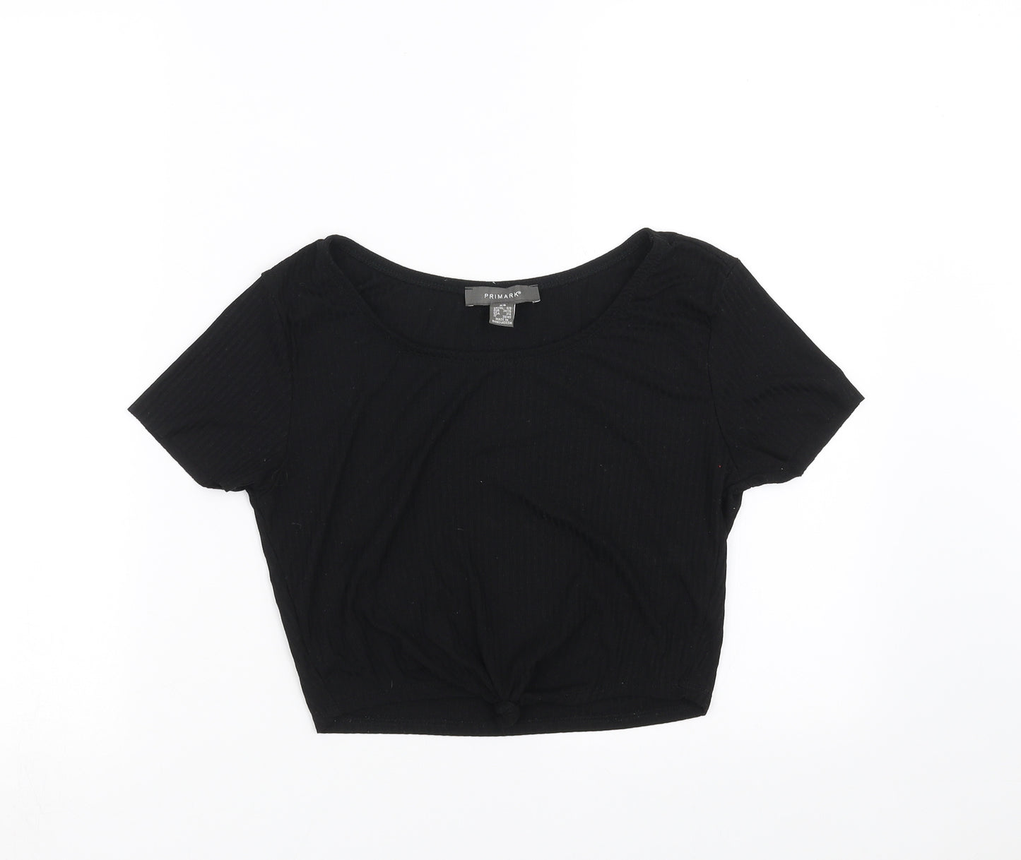 Primark Womens Black   Cropped T-Shirt Size XS