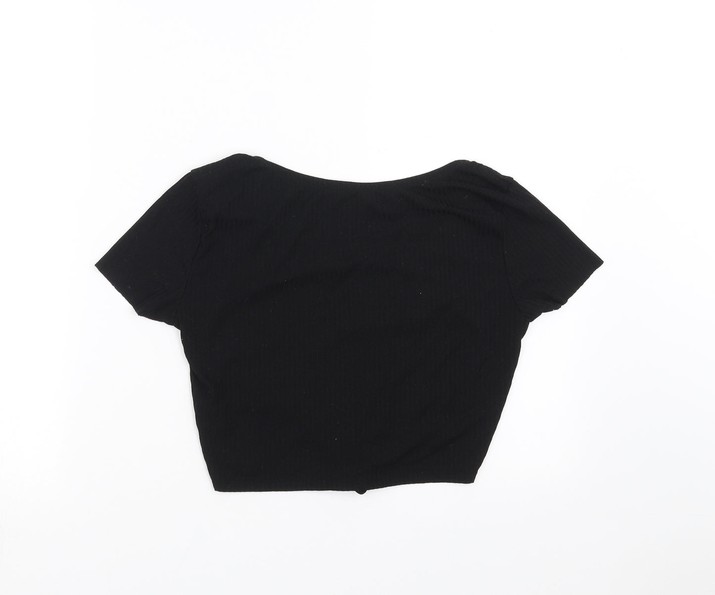 Primark Womens Black   Cropped T-Shirt Size XS
