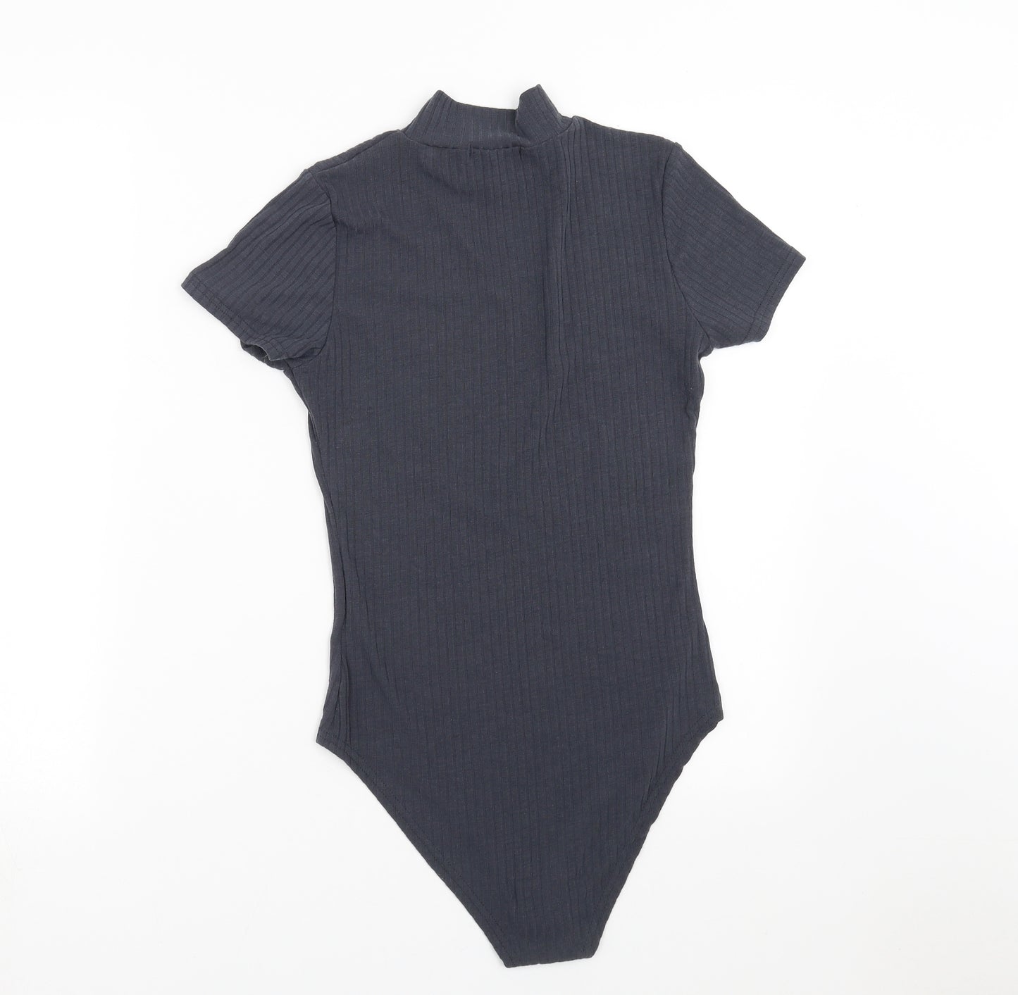 New Look Womens Grey Striped  Bodysuit One-Piece Size 10