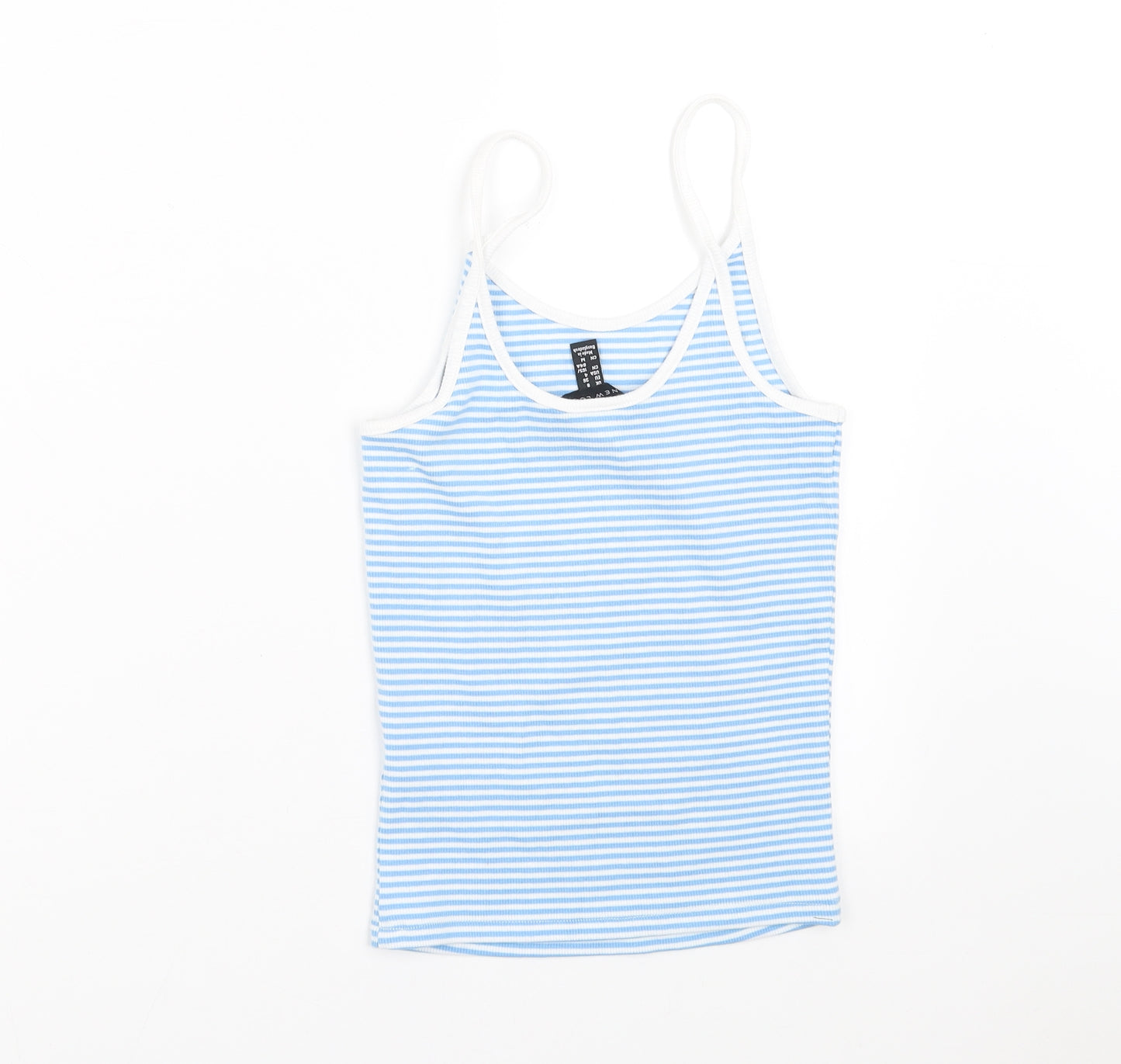 New Look Womens Blue Striped  Camisole T-Shirt Size 8