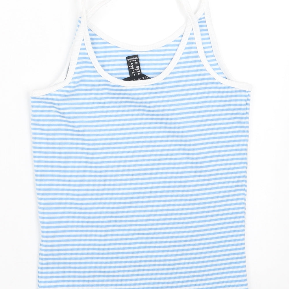 New Look Womens Blue Striped  Camisole T-Shirt Size 8