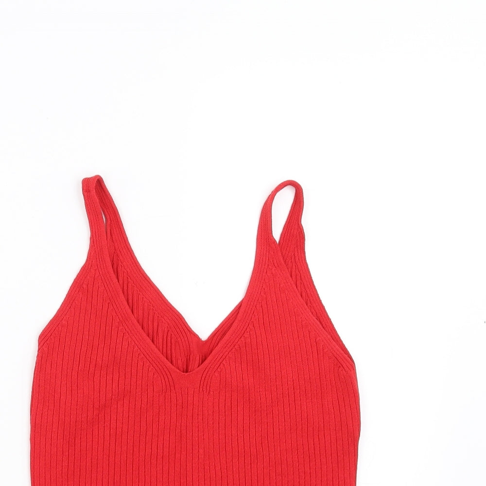 Divided by H&M Womens Red   Camisole T-Shirt Size S