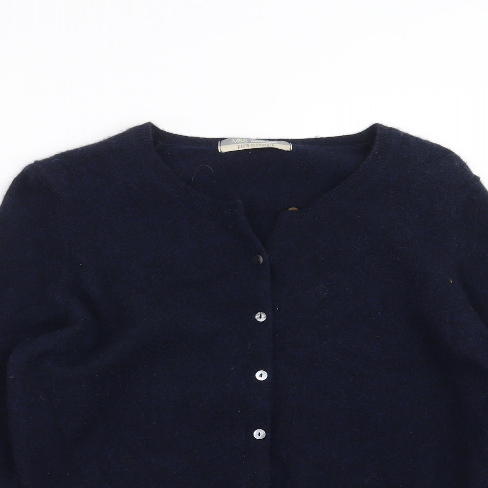 Marks and Spencer Womens Blue   Cardigan Jumper Size 14