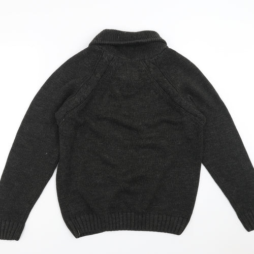 Dissident Mens Grey  Knit Pullover Jumper Size M