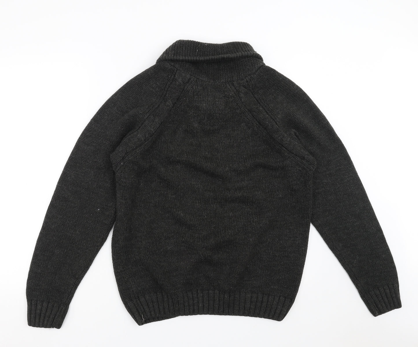 Dissident Mens Grey  Knit Pullover Jumper Size M
